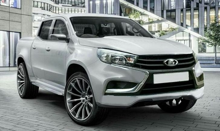Пикап на базе Lada Vesta показали на новых изображениях