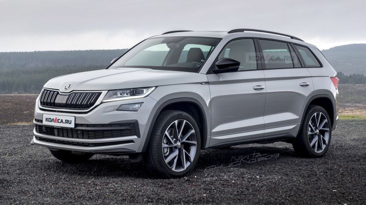 Появились первые изображения обновленного Skoda Kodiaq