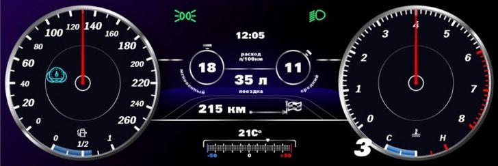 Цифровая приборная панель для LADA Vesta