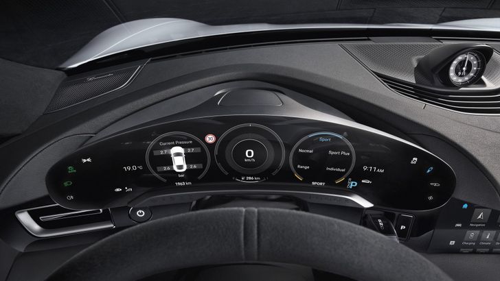Приборная панель Porsche Taycan