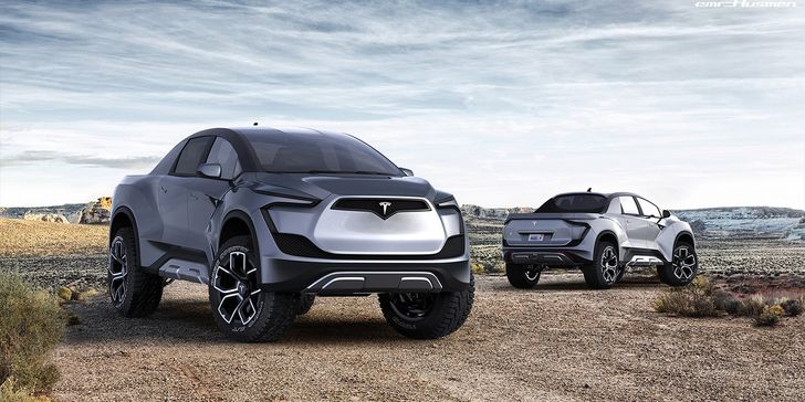 Рендер пикапа Tesla