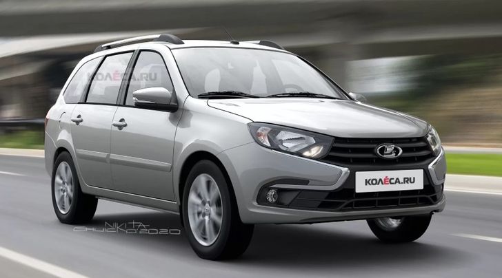 Появились изображения удлиненного универсала Lada Granta