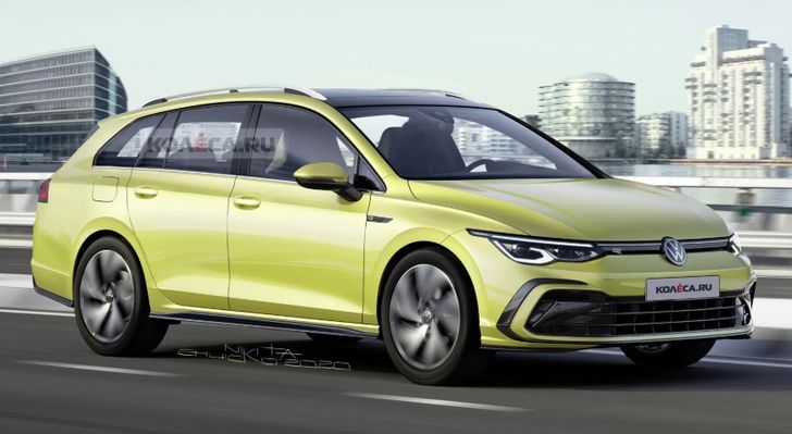 Появились изображения нового универсала Volkswagen Golf