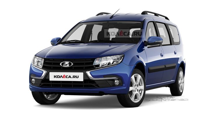 Появились свежие рендеры обновленного Lada Largus