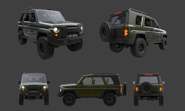 Рендеры нового УАЗ "Хантер"