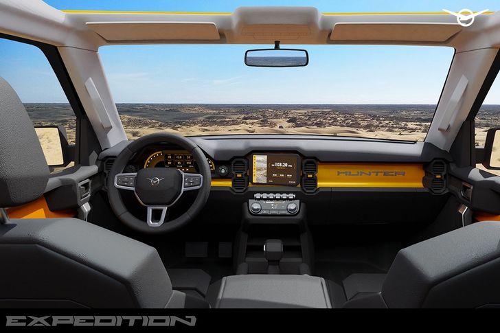 Рендер интерьера нового УАЗ «Хантер»