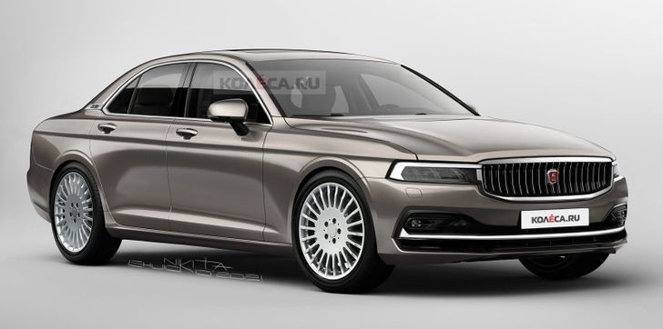 Появились первые рендеры возрожденной ГАЗ-3102 «Волга»