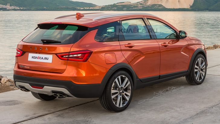 Рендер обновленной LADA Vesta SW Cross