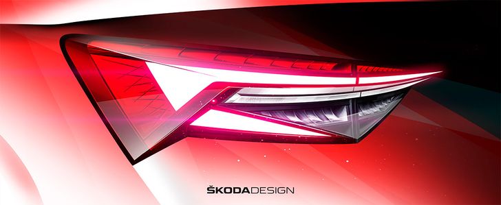 Фонарь обновленного Skoda Kodiaq