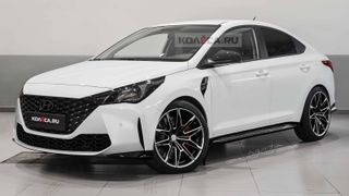 Рендер тюнингованного Hyundai Solaris