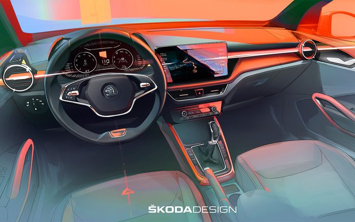 Интерьер новой Skoda Fabia