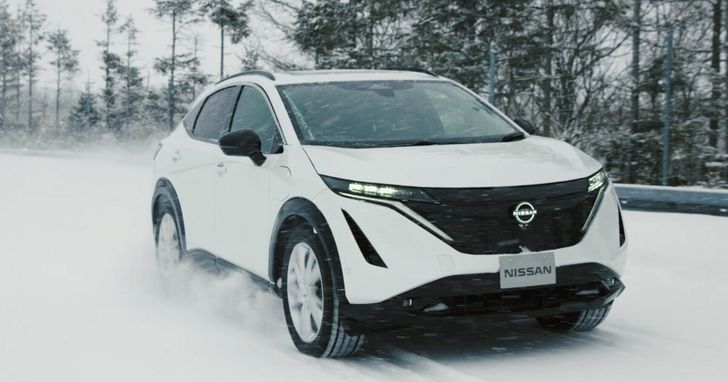 Компания Nissan испытала электрический кроссовер Ariya для европейского авторынка