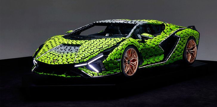 Lego показала на видео полноразмерную копию электрического Lamborghini Sian