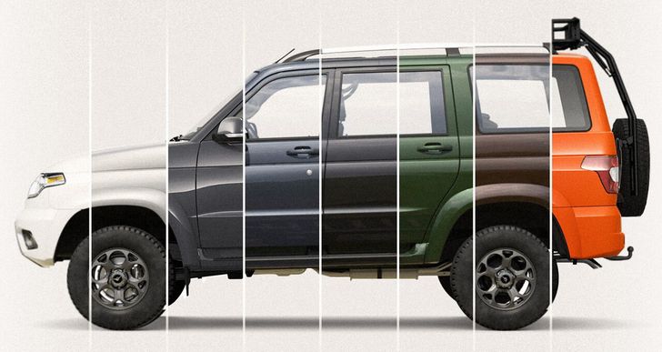 Разноцветный УАЗ «Патриот»