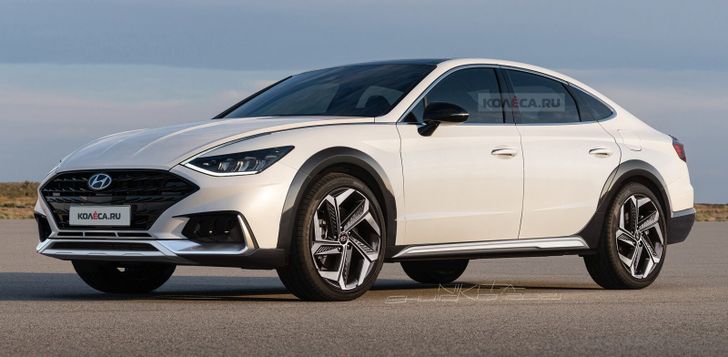 В Интернете представили первые рендеры нового кросс-седана Hyundai Sonata