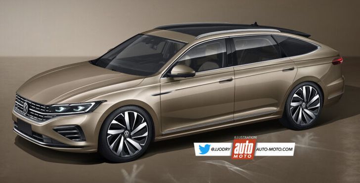 Новый Volkswagen Passat B9 станет гибридом седана и универсала