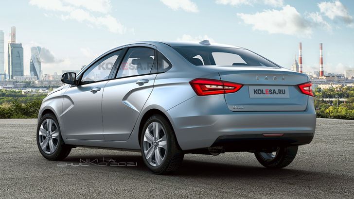 Рендер обновленной LADA Vesta