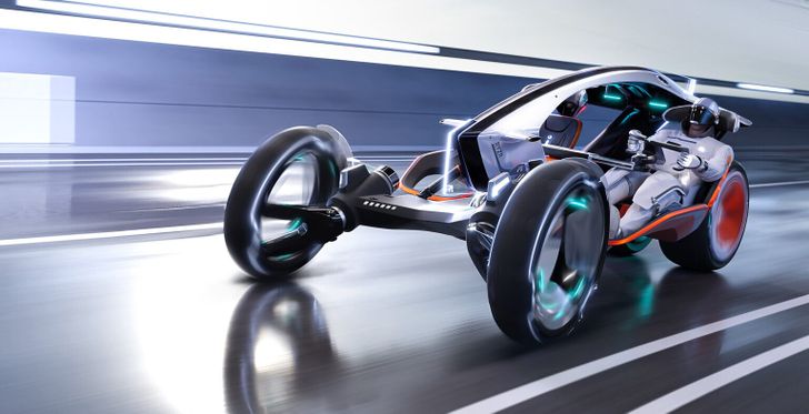 Китайская компания SAIC представила гибрид автомобиля и мотоцикла