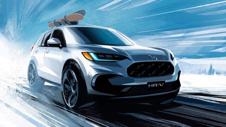 Компания Honda показала экстерьер нового компактного кроссовера Honda HR-V 2023 года