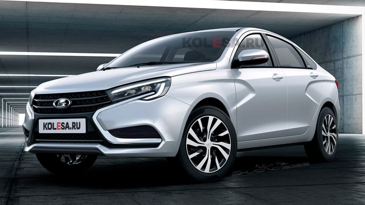 Рендер обновленной LADA Vesta