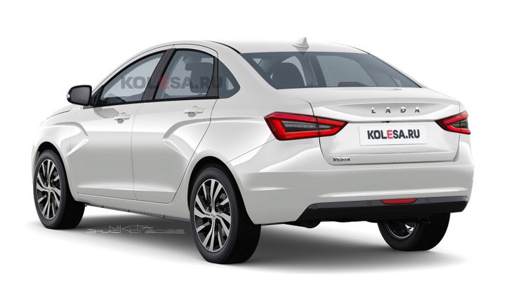 Рендер обновленной LADA Vesta