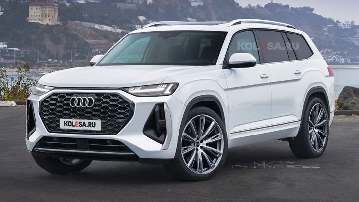 Рендерные изображения нового полноразмерного кроссовера Audi Q9 появились в Интернете