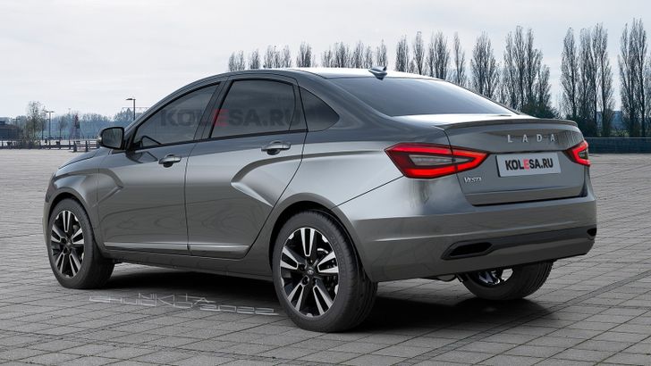 Рендер обновленной LADA Vesta