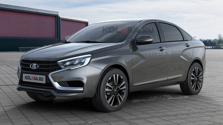 Появились новые изображения рестайлинговой модели LADA Vesta 2022 года