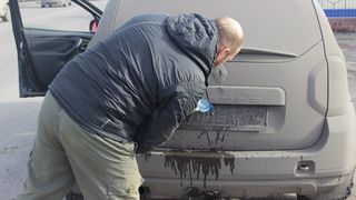 Очистка грязного госномера