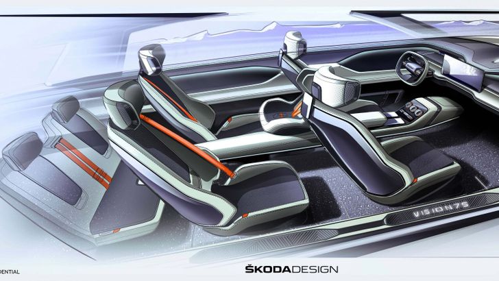Интерьер Skoda Vision 7S