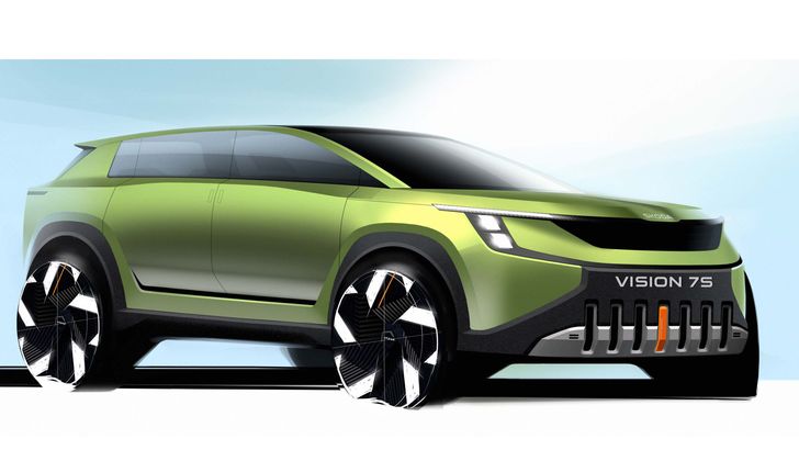 Skoda впервые показала внешность нового концепта Vision 7S
