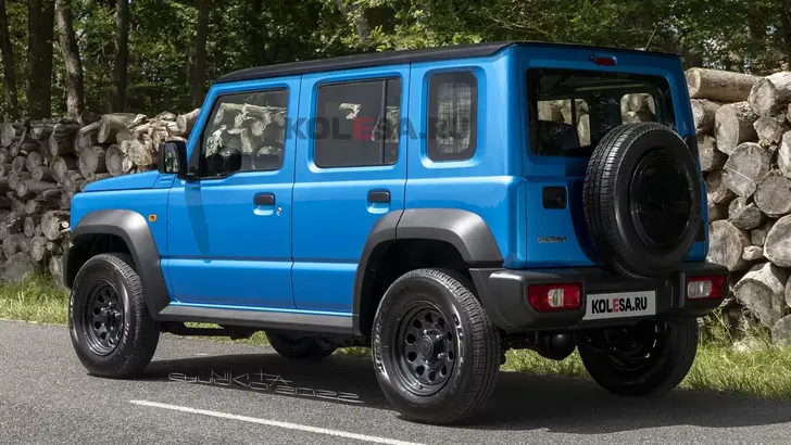 Рендер пятидверного Suzuki Jimny на основе шпионских фото