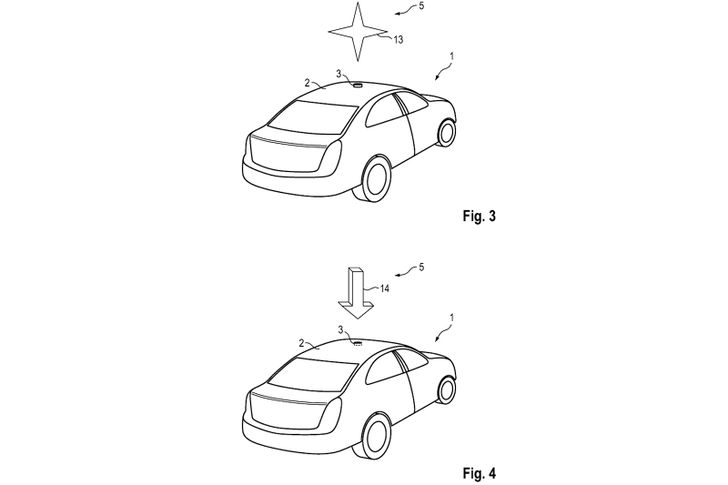 Патентное изображение новой технологии Porsche