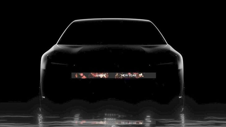 Компания Geely представила на тизере премиальный седан с экраном вместо решетки