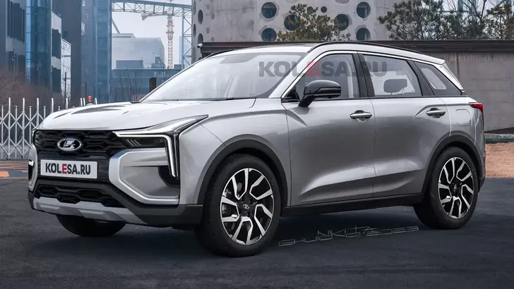 В Сети опубликовали рендеры нового кроссовера LADA X-cross 3