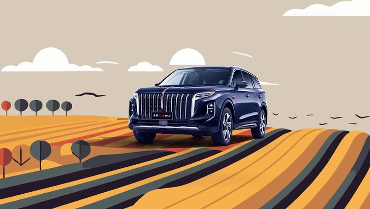 В Китае появился новый гибридный кроссовер Hongqi HS7. Известны цены