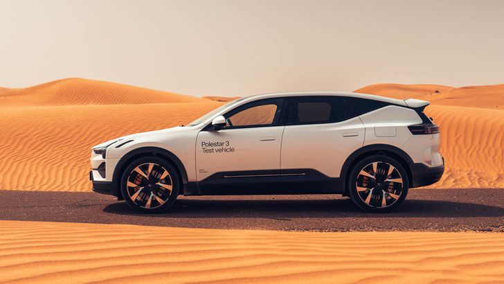 Polestar 3 на тестах в пустыне