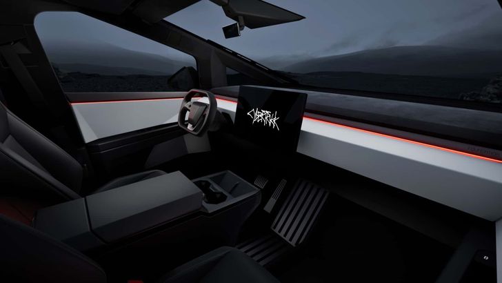 Интерьер Tesla Cybertruck