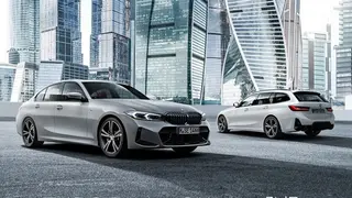 BMW 3-Series на фоне «Москва-Сити»