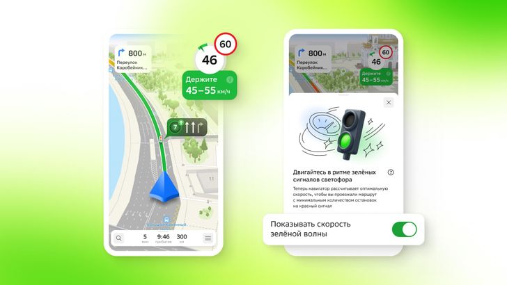 «Зеленая волна» в 2ГИС. Графика 2ГИС